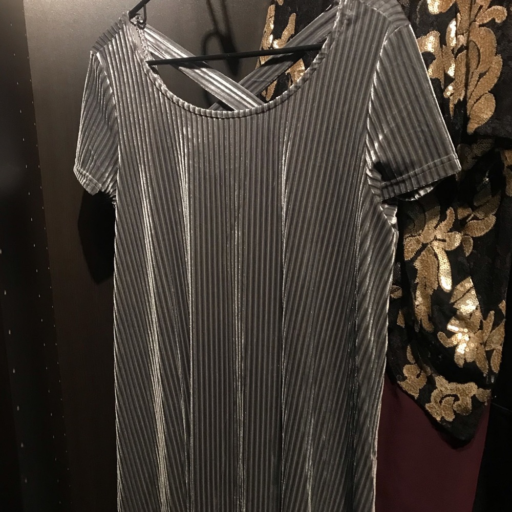 Ribbed Velvet Dress